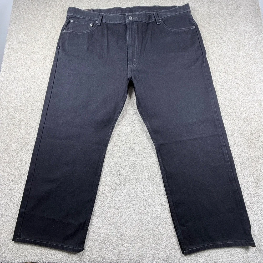 Levi's 505 Regular Fit Jeans Mens 48x28 Black New Straight Leg Denim 04505-0260